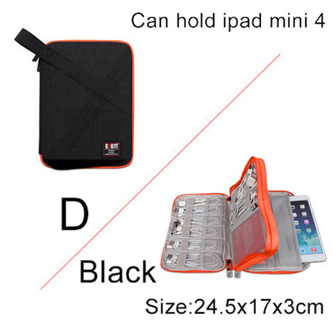 BUBM Travel Universal Electronics Accessories Organizer – Cable, Charger & Gadget Storage Bag Compatible with Apple iPad, USB & Phone Accessories