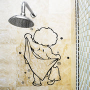 Adorable Baby Shower Carved Bathroom Wall Sticker – Waterproof, Removable Vinyl Décor for Kids & Nursery Bathrooms