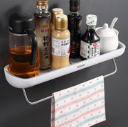 Wall-Mounted Bathroom Storage Rack – Multi-Functional Kitchen & Bathroom Organizer Shelf