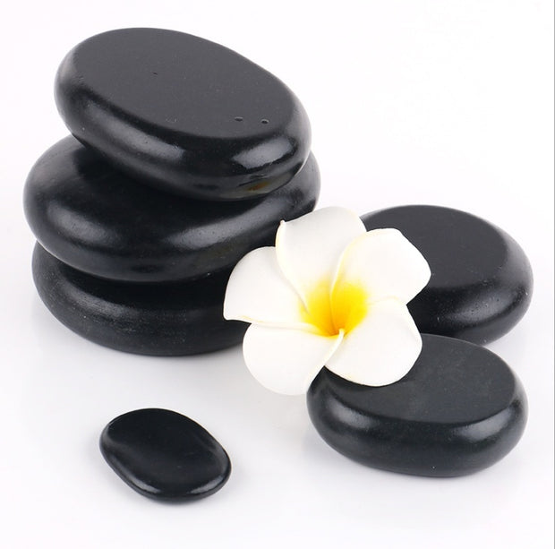 Natural Volcanic Hot Stone Massage Set – SPA Therapy Energy Stones for Back & Body Relaxation