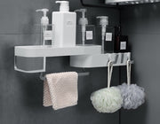 Multifunctional Bathroom Shelf – Wall-Mounted Organizer for Toiletries, Towels & Accessories