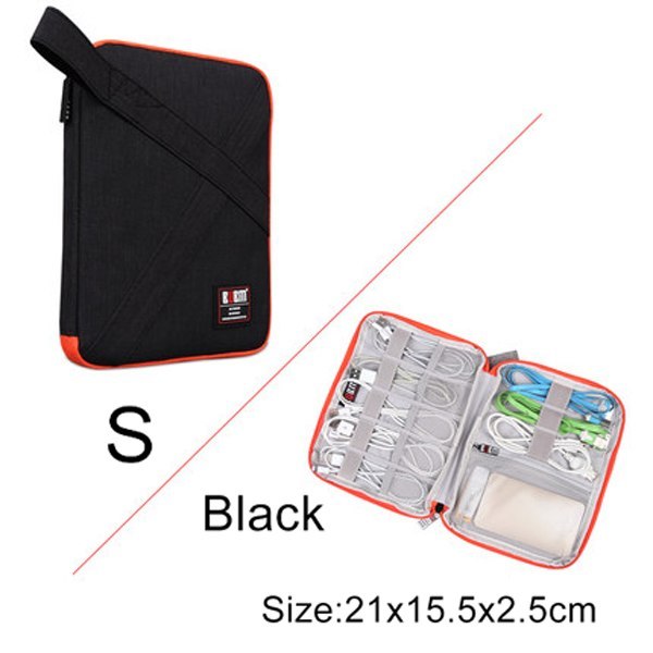 BUBM Travel Universal Electronics Accessories Organizer – Cable, Charger & Gadget Storage Bag Compatible with Apple iPad, USB & Phone Accessories