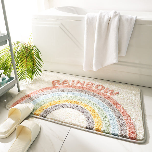Bathroom Absorbent Non-Slip Floor Mat – Quick-Dry Soft Bath Rug