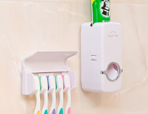 Luxury Bathroom Accessories Set – Complete Countertop Organizer for Soap, Toothbrushes & Essentials