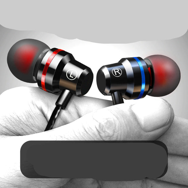 Metal In-Ear Headphones – Heat Tone Deep Bass Earphones with Mic for Mobile Phones & Music
