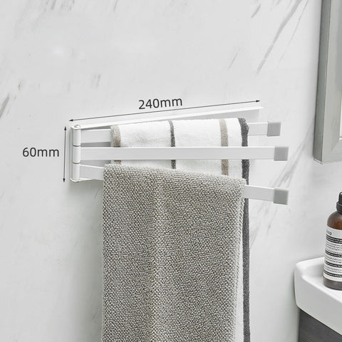 Nordic Style Bathroom Towel Rack – Non-Perforated Wall-Mounted Storage Holder