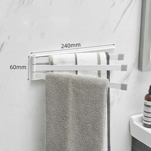 Nordic Style Bathroom Towel Rack – Non-Perforated Wall-Mounted Storage Holder