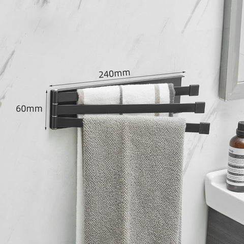 Nordic Style Bathroom Towel Rack – Non-Perforated Wall-Mounted Storage Holder