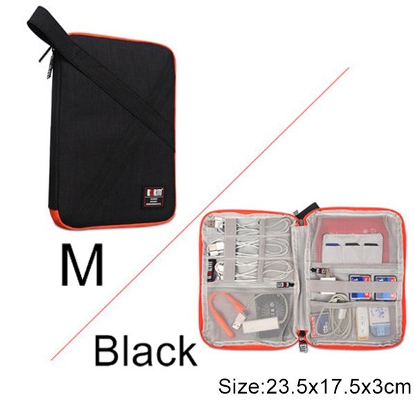 BUBM Travel Universal Electronics Accessories Organizer – Cable, Charger & Gadget Storage Bag Compatible with Apple iPad, USB & Phone Accessories