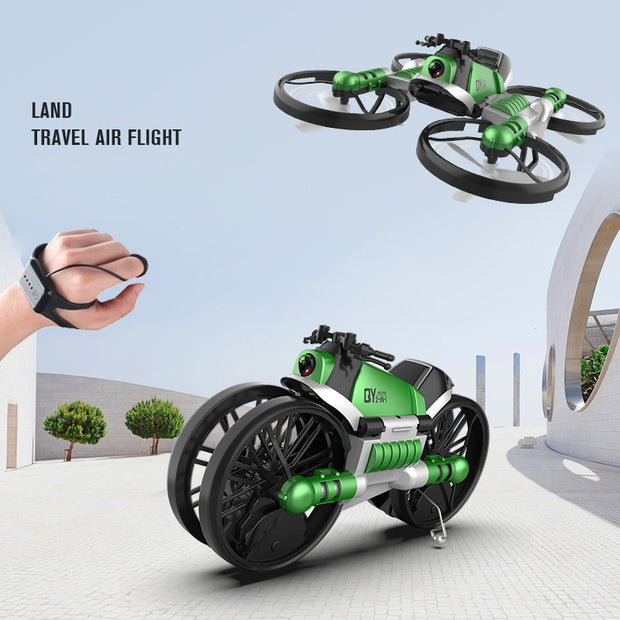 2-in-1 WiFi FPV RC Drone Motorcycle – Foldable Quadcopter with Camera & Altitude Hold