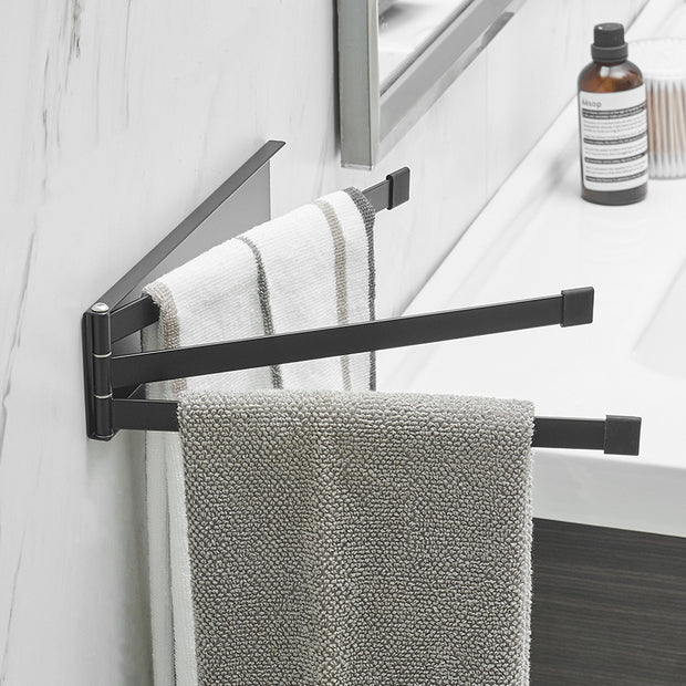 Nordic Style Bathroom Towel Rack – Non-Perforated Wall-Mounted Storage Holder