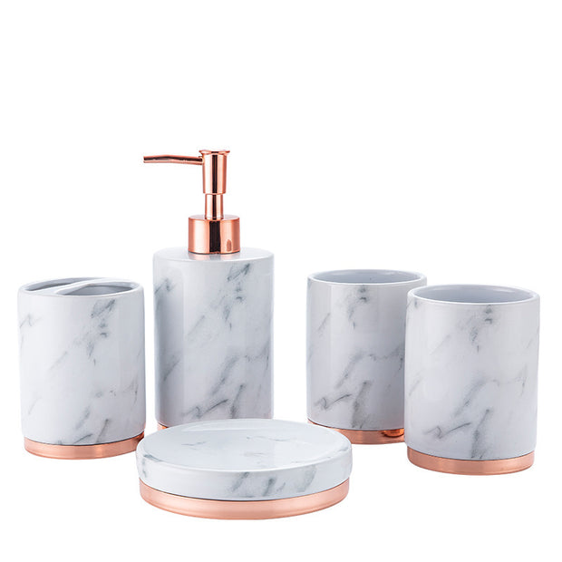 Luxury Ceramic Bathroom Mouthwash Cup – Hotel-Grade Toothbrush Holder & Rinse Cup for Bathroom Vanity