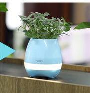 Touch-Sensitive Music Flower Vase – Bluetooth Desktop Audio Speaker with LED Mood Lighting