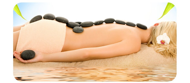 Natural Volcanic Hot Stone Massage Set – SPA Therapy Energy Stones for Back & Body Relaxation
