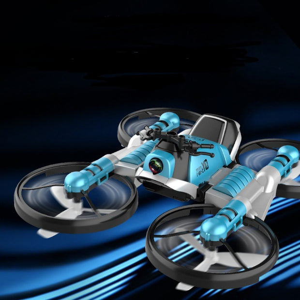 2-in-1 WiFi FPV RC Drone Motorcycle – Foldable Quadcopter with Camera & Altitude Hold
