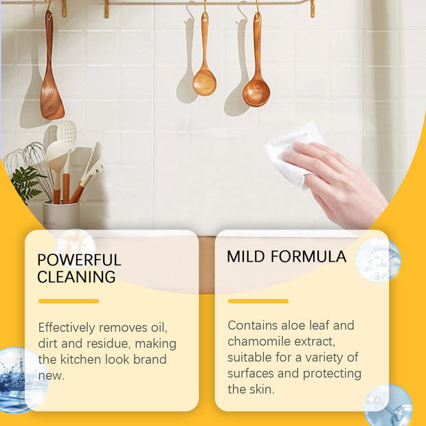 Multifunctional Kitchen Cleaning Wipes – Grease & Stain Remover for Countertops, Stove, Oven & Appliances