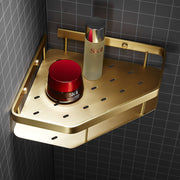 Bathroom Copper Wall Storage Rack – Punch-Free Space-Saving Organizer