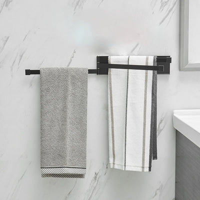 Nordic Style Bathroom Towel Rack – Non-Perforated Wall-Mounted Storage Holder