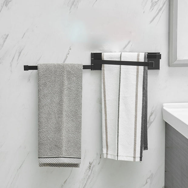 Nordic Style Bathroom Towel Rack – Non-Perforated Wall-Mounted Storage Holder