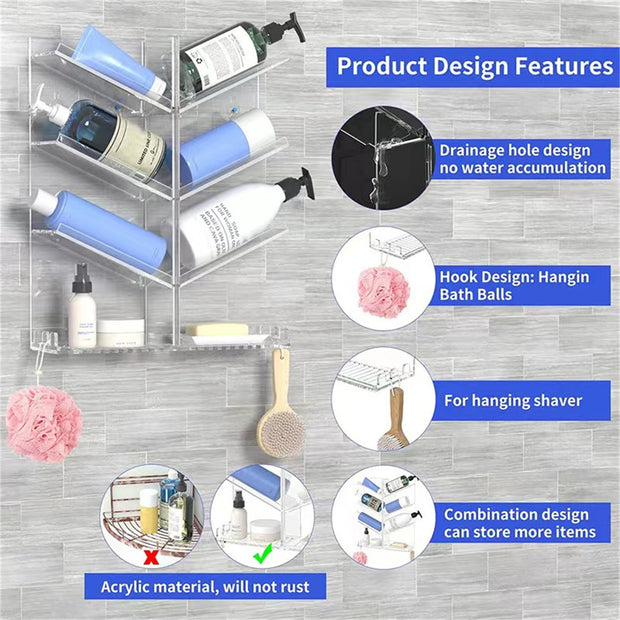 Perfume Storage Bathroom Rack – Wall-Mounted Punch-Free Bathroom Organizer