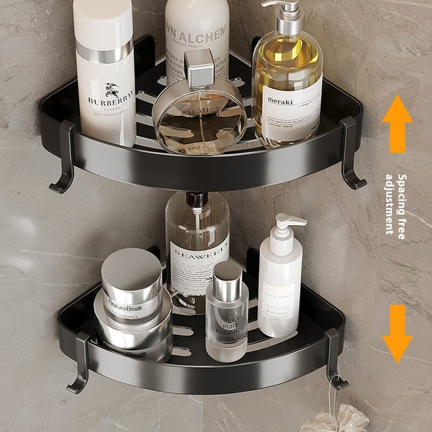 Black Towel Rack – Wall-Mounted Bathroom Rack & Pendant Organizer
