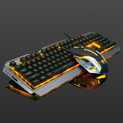 RGB Luminous Gaming Keyboard and Mouse Set – Backlit Mechanical Feel Keyboard with High-Precision Gaming Mouse