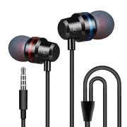 Metal In-Ear Headphones – Heat Tone Deep Bass Earphones with Mic for Mobile Phones & Music