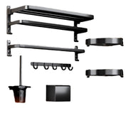 Black Towel Rack – Wall-Mounted Bathroom Rack & Pendant Organizer