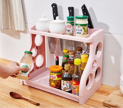 Multi-Layer Kitchen Storage Shelf – Space-Saving Organizer Rack for Kitchen Supplies & Countertop Essentials