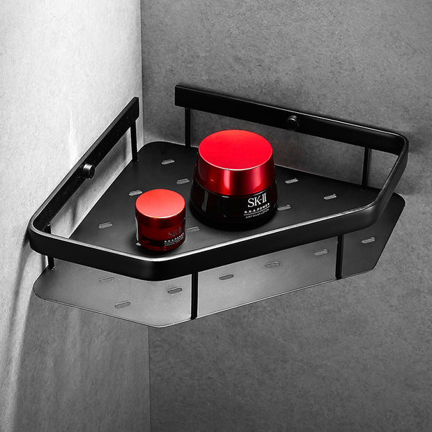 Bathroom Copper Wall Storage Rack – Punch-Free Space-Saving Organizer